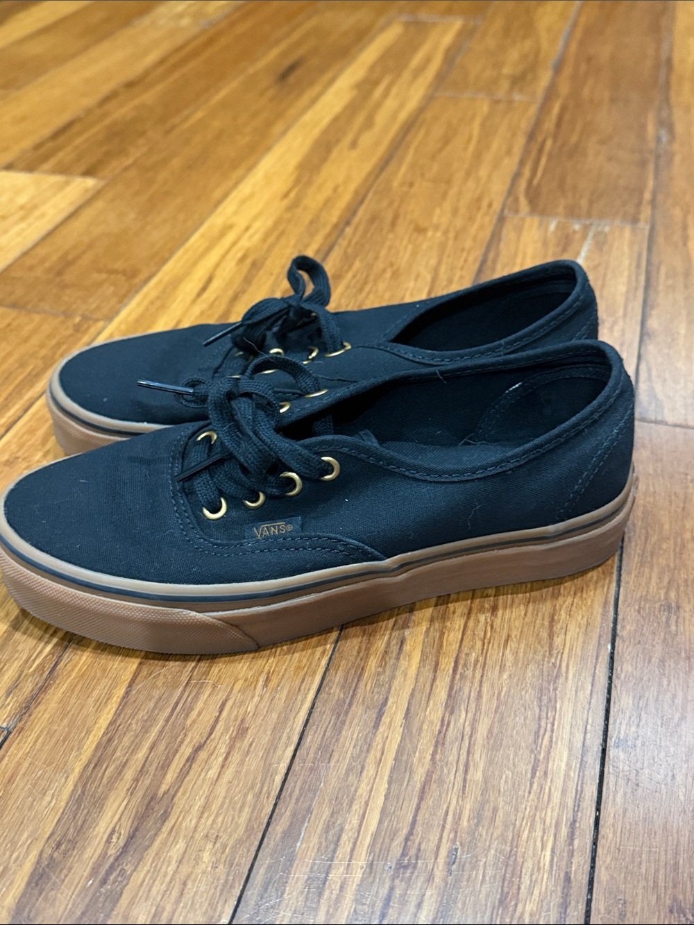 Vans Black Canvas Sneakers with Gum Sole - Picture 7 of 7